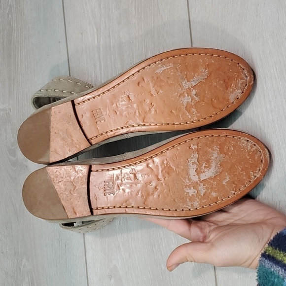 Frye Womens Carson Ankle Ballet  Suede Zip Back Loafer Slip on flats shoes - Picture 12 of 14